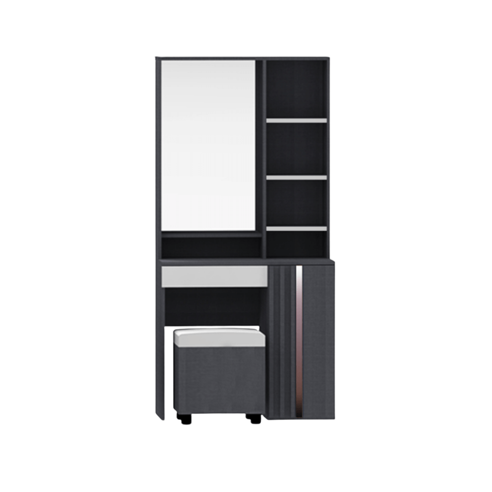 ชุดห้องนอน + ที่นอน PVC 6 ฟุต WISDOM DESIGN FURNITURE รุ่น MARTIN สีเทา_4